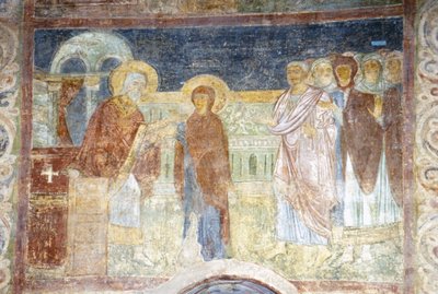 The Virgin Receiving the Purple and Cochineal by Unbekannt Unbekannt
